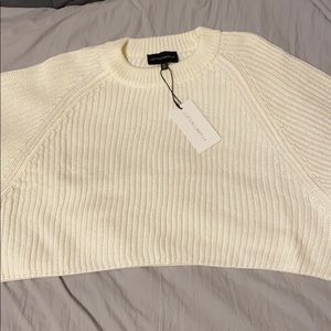 White cropped sweater